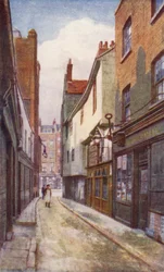 Leather Lane, Blick nach Süden Richtung Holborn, 1897