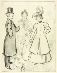 Humorvolle Szene des Londoner Lebens im East End