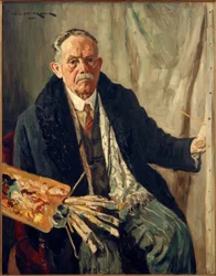 Selbstbildnis im Mantel