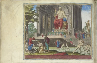 Die Statue des Jupiter in Olympia aus der Serie Die achten Wunder der Welt, 1572