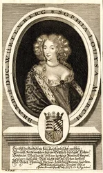Porträt von Sophie Louise von Württemberg-Stuttgart 1642-1702, Markgräfin, ca. 1680