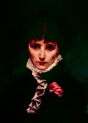 Porträt der Komikerin Sarah-Henriette Bernard, genannt Sarah Bernhardt (1844-1923) (Detail)