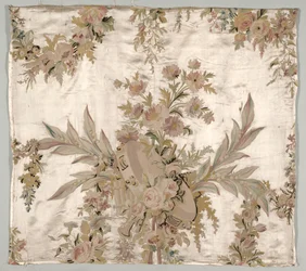 Bettdeckenfragment, ca. 1760-1770