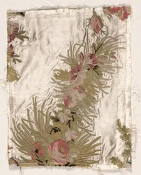 Bettdeckenfragment, um 1760-1770