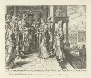 Judit ermahnt die Regierenden von Betulia. Geschichte von Judit und Holofernes (Serientitel)