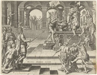 König Josia befiehlt die Ermordung der Priester der Tempel in Samaria
Geschichte von König Josia (Serientitel)