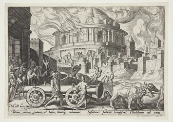 Die Chaldäer tragen die Säulen des Tempels von Jerusalem weg