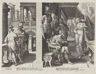 Der Engel sendet Cornelius zu St. Peter