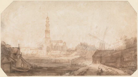 Ansicht der Westerkerk und Umgebung