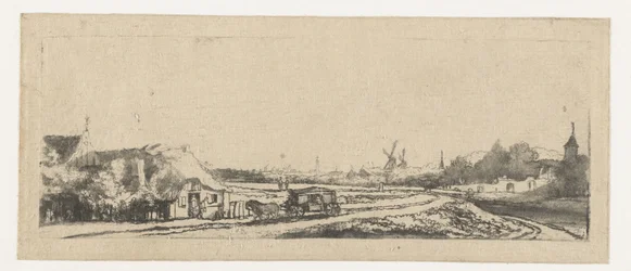 Landschaft mit einer Kutsche