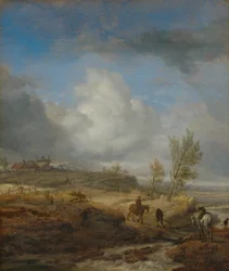 Bewölkte Dünenlandschaft