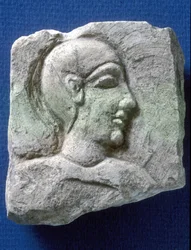 Relief eines Adligen, Tel Dor (Kalkstein)