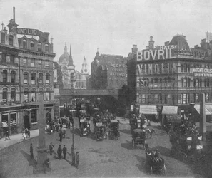 Ludgate Circus und Ludgate Hill, City of London, ca. 1910-1911