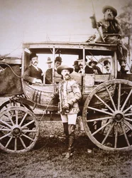 Buffalo Bill Cody (1846-1917) und sein Deadwood-Wagen