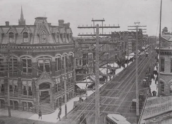 Dundas Street, Blick nach Osten, London, Ontario