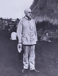 Robert Koch, deutscher Arzt und Bakteriologe, in Afrika