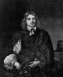 Porträt von Lucius Cary, 2. Viscount Falkland (ca. 1610-1643), englischer Autor, Politiker und Soldat, der von 1642 bis 1643 Staatssekretär war, Gravur