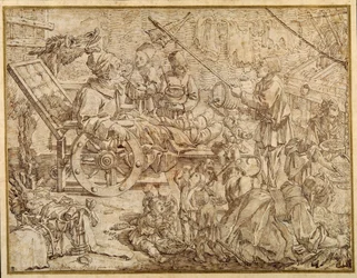 Polcinello, von Gicht geplagt