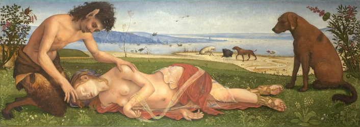 Ein Satyr trauert um eine Nymphe, ca. 1495