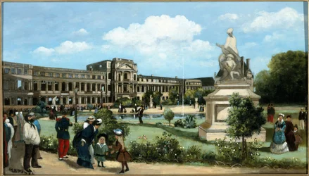Die Ruinen des Tuilerienpalastes, nach dem Brand von 1871, um 1880