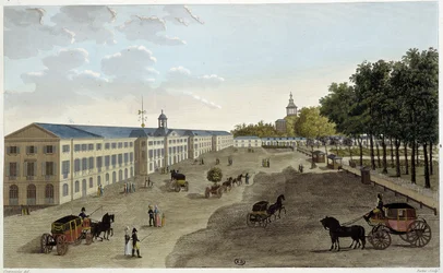 Ansicht der neuen Galerie des Naturkundemuseums des Jardin des Plantes - in „Vues de Paris“ von Courvoisier