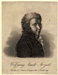 Porträt des Komponisten Wolfgang Amadeus Mozart 1756-1791, nach 1824