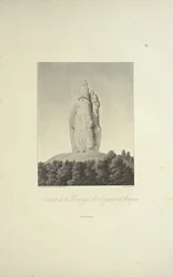 Gipfel des Berges Organos, Actopan, graviert von Bouquet, Illustration aus 