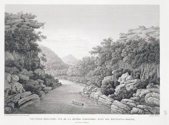 Neuholland: Ansicht des Waragamba-Flusses in den Blue Mountains, aus 