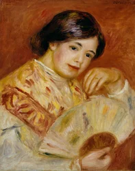 Coco mit einem japanischen Fächer, ca. 1906