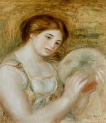 Frau mit Tamburin