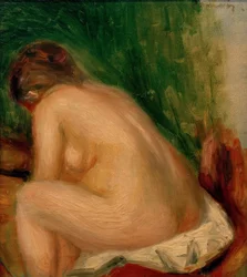 Sitzende nackte Frau