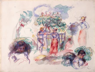 Figuren unter einem Baum, 1880-82