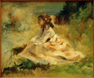 Frau auf einer Wiese (Lise Tréhot)