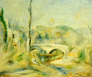 Landschaft mit Brücke