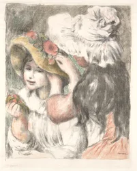 Den Hut befestigen, um 1898