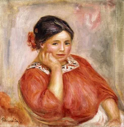 Porträt von Gabrielle in einer roten Bluse, 1896