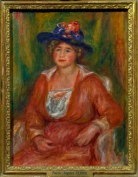 Porträt einer sitzenden Frau. Gemälde von Pierre Auguste Renoir (1841-1919) Paris, Louvre-Museum
