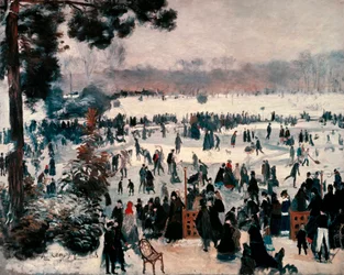 Schlittschuhläufer im Bois de Boulogne in Paris
