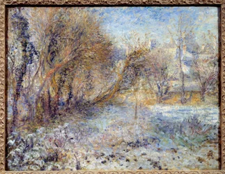 Schneelandschaft. Gemälde von Pierre Auguste Renoir (1841-1919) 1875 Paris, Musée de l
