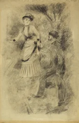 Der Abstieg vom Gipfel: Jean Martin stützt Hélène, die Tochter des Bankiers, 1881