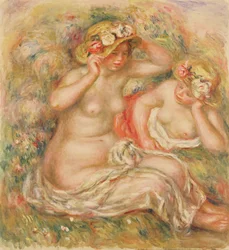 Zwei Nackte mit Hüten