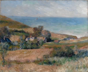 Blick auf die Küste bei Wargemont in der Normandie