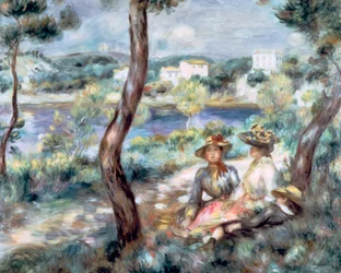 Mädchen und Junge in einer Landschaft, 1893