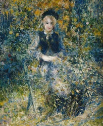 Junges Mädchen auf einer Bank, 1875