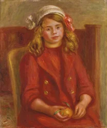 Junges Mädchen mit einer Orange