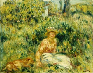 Junge Frau im Garten