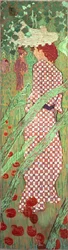 Frauen im Garten: Frau im karierten Kleid, 1891