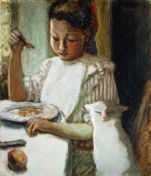 Kind und Katze, ca. 1906