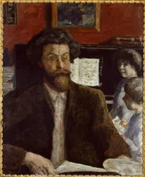Komponist Claude Terrasse mit Söhnen Jean und Charles