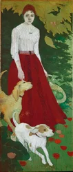 Fräulein Andree Bonnard und ihre Hunde